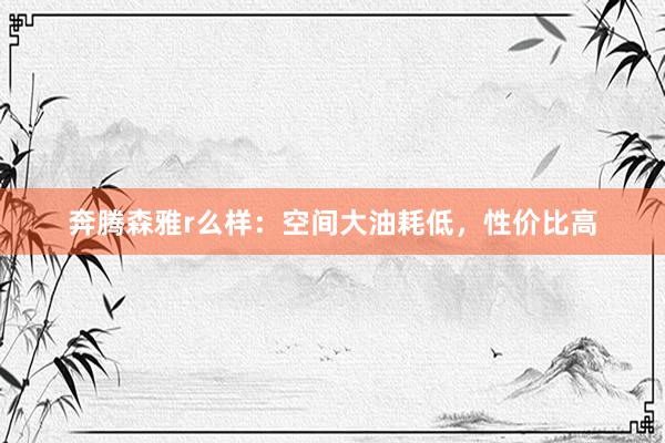 奔腾森雅r么样：空间大油耗低，性价比高